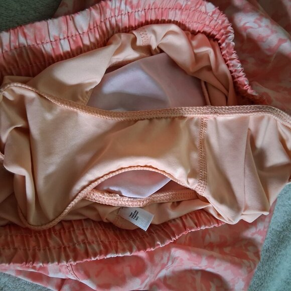 All in Motion Girl's Size XL (14/16) Coral Pink Patterned Sporty Athletic Shorts - Picture 4 of 9